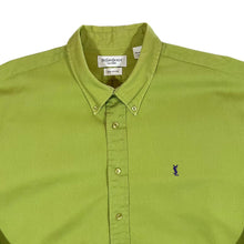 Load image into Gallery viewer, Vintage YSL Yves Saint Laurent Classic Green Long Sleeve Button-Up Cotton Shirt
