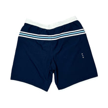 Load image into Gallery viewer, Early 00&#39;s ADIDAS Classic Three Stripe Embroidered Mini Spellout Swim Board Shorts Trunks
