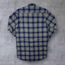 Load image into Gallery viewer, Vintage Quattro Amici Plaid Check Long Sleeve Longline Cotton Flannel Shirt
