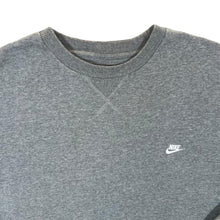 Load image into Gallery viewer, NIKE Classic Embroidered Mini Logo Grey Crewneck Sweatshirt
