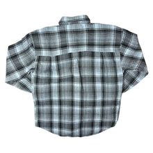 Load image into Gallery viewer, Vintage 90&#39;s American Trade Blue-Grey Black Check Long Sleeve Flannel Shirt
