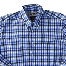 Load image into Gallery viewer, BARBOUR &quot;Regular Fit&quot; Classic Blue Gingham Check Long Slevee Button-Up Cotton Shirt
