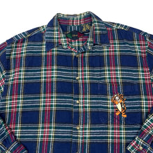 Load image into Gallery viewer, Vintage 90's DISNEY Winnie The Pooh Tigger Embroidered Character Plaid Check Long Sleeve Flannel Shirt
