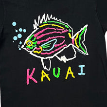 Load image into Gallery viewer, Vintage 90&#39;s KAUAI Neon Coloured Fish Souvenir Spellout Graphic Single Stitch T-Shirt
