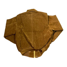 Load image into Gallery viewer, Vintage 90&#39;s GA MADE IN ITALY Faux Suede Leather Tan Brown Bomber Jacket
