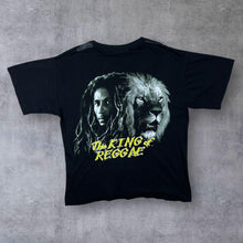 Load image into Gallery viewer, Vintage 90's Bob Marley "The King Of Reggae" Rasta Music Black Single Stitch T-Shirt
