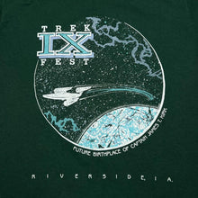 Load image into Gallery viewer, Vintage 90’s TREK FEST IX “Riverside, IA” Star Trek Sci-Fi Souvenir Single Stitch T-Shirt
