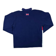 Load image into Gallery viewer, Vintage BARBARIAN Rugby Wear Union Jack Flag Colour Block Long Sleeve Rugby Polo Shirt
