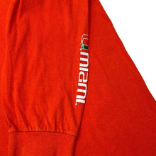 Load image into Gallery viewer, Vintage Nike Team NCAA MIAMI HURRICANES College Sports Spellout Graphic Long Sleeve T-Shirt
