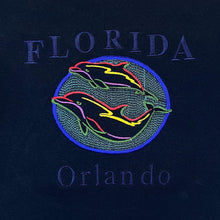 Load image into Gallery viewer, Vintage 90's ORLANDO FLORIDA Embroidered Dolphin Souvenir Spellout Graphic T-Shirt
