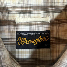 Load image into Gallery viewer, Vintage WRANGLER Western Plaid Check Popper Button Short Sleeve Cotton Shirt
