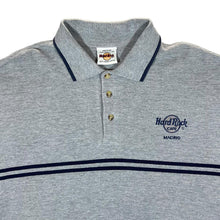 Load image into Gallery viewer, Vintage HARD ROCK CAFE "Madrid" Embroidered Mini Logo Souvenir Short Sleeve Polo Shirt
