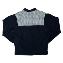 Load image into Gallery viewer, Vintage Doramati Black White Grey Check Buckle Tie Long Sleeve Shirt Top
