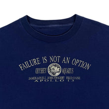 Load image into Gallery viewer, APOLLO 13 &quot;Failure Is Not An Option&quot; Souvenir Graphic Navy Blue T-Shirt
