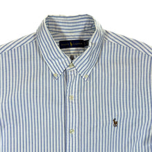 Load image into Gallery viewer, RALPH LAUREN Classic Blue White Striped Long Sleeve Button-Up Shirt
