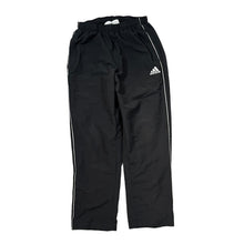 Load image into Gallery viewer, ADIDAS Classic Embroidered Mini Logo Black Tracksuit Bottoms
