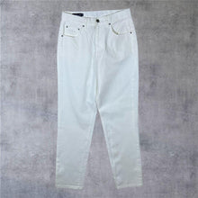 Load image into Gallery viewer, Vintage 90's F. By Faconnable Classic Cream Cotton Denim Mom Jeans
