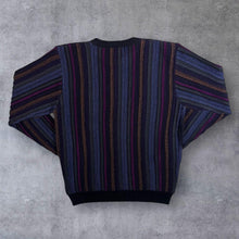 Load image into Gallery viewer, Vintage Rialto Multi Colour Striped Italian Merino Acrylic Knit Sweater Jumper
