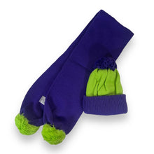 Load image into Gallery viewer, Vintage Mirage (1990) TEENAGE MUTANT NINJA TURTLES &quot;Donatello&quot; TV Shoe Cartoon Beanie Hat Scarf Set
