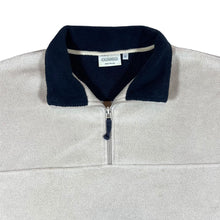 Load image into Gallery viewer, Vintage CANDA C&amp;A Classic Cream Navy Blue 1/4 Zip Fleece Sweatshirt
