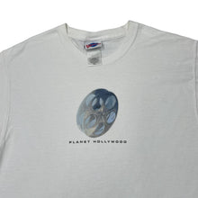 Load image into Gallery viewer, Vintage PLANET HOLLYWOOD &quot;Orlando&quot; Film Reel Souvenir Spellout Graphic T-Shirt
