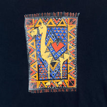Load image into Gallery viewer, Vintage SUSAN WALPOLE Camel Rug Cartoon Graphic Souvenir Black T-Shirt
