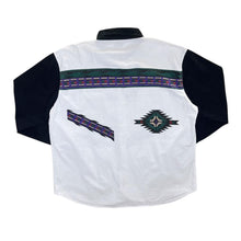Load image into Gallery viewer, Vintage 90&#39;s Rodeo Active Aztec Patterned Cowboy Western Long Sleeve Button-Up Shirt
