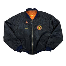 Load image into Gallery viewer, Vintage GOLDWING OWNERS OF GB Biker Motorcycle USAF Type MA-1 Bomber Jacket
