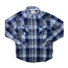 Load image into Gallery viewer, Coastal Cowboy Western Style Plaid Check Popper Long Sleeve Shirt
