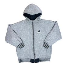 Load image into Gallery viewer, Vintage ADIDAS Embroidered Logo Spellout Reversible Hooded Jacket
