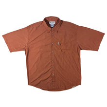 Load image into Gallery viewer, Columbia Sportswear GRT Orange Check Outdoor Utility Hiking Short Sleeve Shirt
