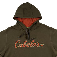 Load image into Gallery viewer, CABELA'S Classic Embroidered Big Logo Spellout Outdoor Hunting Fishing Pullover Hoodie
