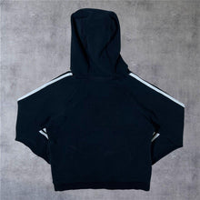 Load image into Gallery viewer, Adidas Classic Three Stripe Embroidered Mini Logo Black Pullover Hoodie
