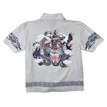 Load image into Gallery viewer, Early 00&#39;s Dynasty Fashion Gothic Tiger Dragon Graphic Short Sleeve Viscose Cotton Shirt
