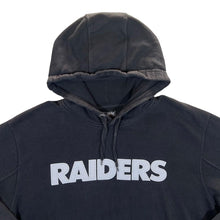 Load image into Gallery viewer, NFL Team Apparel LA RAIDERS Embroidered Football Spellout Black Pullover Hoodie
