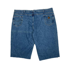 Load image into Gallery viewer, CARHARTT “Relaxed Fit” Heavy Blue Denim Reworked Cutoff Shorts
