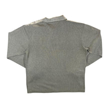 Load image into Gallery viewer, KALAMTON Stonewash Trim Khaki-Grey Cotton Elastane Long Sleeve Polo Shirt
