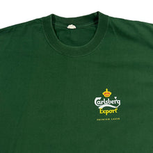 Load image into Gallery viewer, Early 00&#39;s CARLSBERG EXPORT Premium Lager Drinks Promo Logo Graphic Short Sleeve T-Shirt
