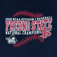 Load image into Gallery viewer, Champion FRESNO STATE &quot;National Champions 2008&quot; College Sports Graphic Navy Blue T-Shirt
