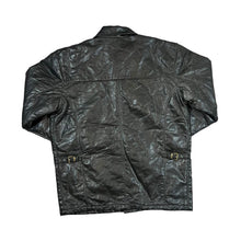 Load image into Gallery viewer, Vintage VINCENT &amp; CO. ALTA MODA Made In Italy Faux Black Leather Button Jacket
