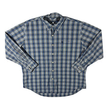 Load image into Gallery viewer, Timberland Blue White Yellow Check Cotton Long Sleeve Button-Up Shirt
