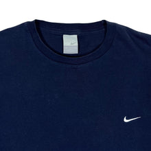 Load image into Gallery viewer, Early 00&#39;s NIKE Classic Mini Swoosh Logo Navy Blue Short Sleeve T-Shirt
