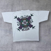 Load image into Gallery viewer, Vintage Ko Lee Surfer Souvenir Abstract Spellout Graphic Light Grey T-Shirt
