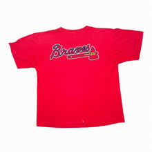 Load image into Gallery viewer, Vintage Starter (1997) MLB ATLANTA BRAVES Baseball Logo Spellout Graphic T-Shirt
