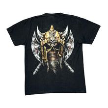 Load image into Gallery viewer, ROCK CHANG Gothic Horror Fantasy Viking Axe Skull Graphic T-Shirt
