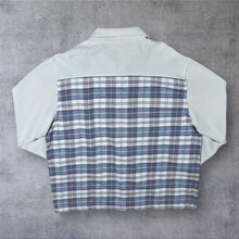 Load image into Gallery viewer, Vintage 90’s Struggle's Plaid Check Ribbed Cotton Collared Zip Sweatshirt
