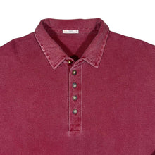 Load image into Gallery viewer, Vintage 90&#39;s ST MICHAEL Marks &amp; Spencer Classic Washed Red Long Sleeve Polo Shirt
