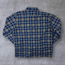 Load image into Gallery viewer, Vintage J-Explorer Navy Plaid Check Long Sleeve Cotton Flannel Shirt
