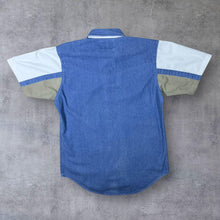 Load image into Gallery viewer, Vintage Cumberland Outfitters Western Colour Block Cotton Popper Short Sleeve Shirt

