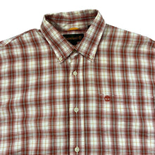 Load image into Gallery viewer, Vintage TIMBERLAND Plaid Check Embroidered Mini Pocket Logo Short Sleeve Button-Up Cotton Shirt
